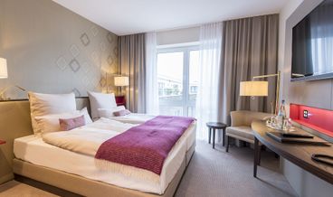 afbeelding van Comfort kamer, 1 twee- of 2 eenpersoonsbedden, allergievrij, uitzicht op stad